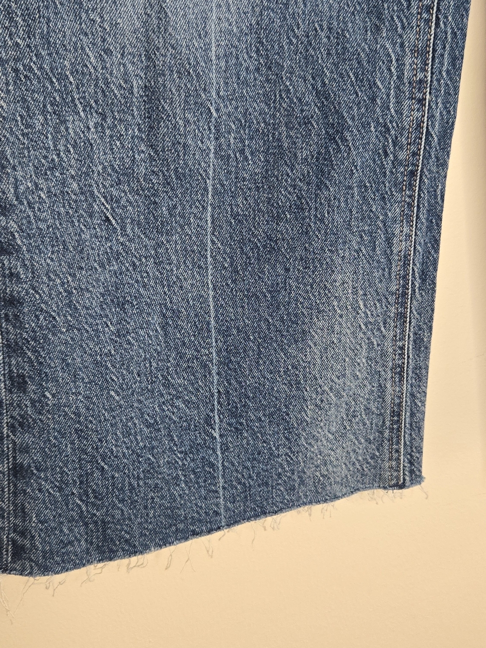 PISTOLA Penny Petite High Rise Wide Leg Jeans Size 25P Crop Raw Hem Medium Wash - Picture 3 of 9